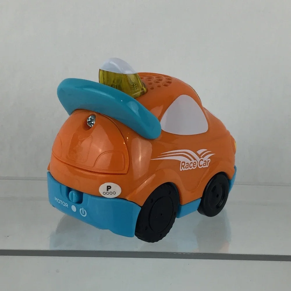 VTech Go Go Smart Wheels Race Car Lot of 2 Orange Yellow Lights Sounds Tested‎